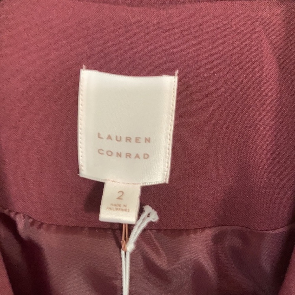 Lauren Conrad blazer office jacket longer length shoulder pads business casual 2 - Picture 5 of 17